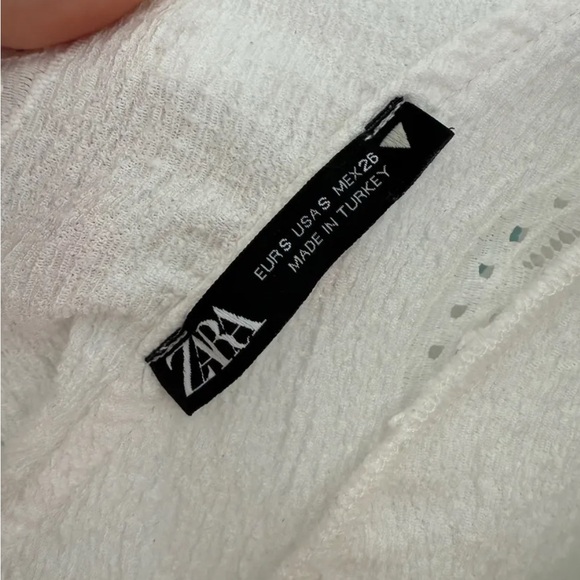 Zara White Ruffled Top - Picture 2 of 5